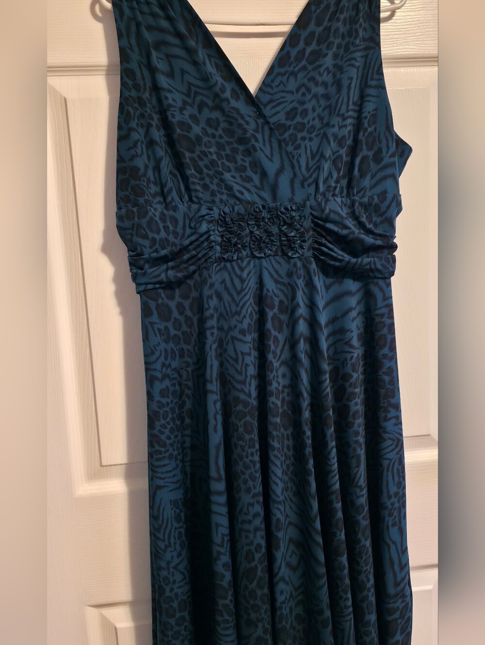 4/$67 Deal! Cleo Teal and Black vintage Dress